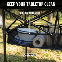 Table de camping pliable portable en alliage d'aluminium léger, pour pique-nique en extérieur, hauteur réglable, sac de rangement, mobilier d'extérieur