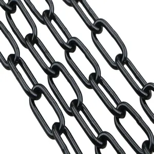 Yüksek kaliteli Din763 sıcak daldırma galvanizli uzun Link siyah demir çapa özel galvanizli kaldırma zinciri