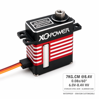 Servomoteurs à vendre XQ-POWER XQ-S2007D 7KG Servomoteur numérique sans noyau Engrenage en acier inoxydable Étanche 8.4V pour hélicoptère et avion RC