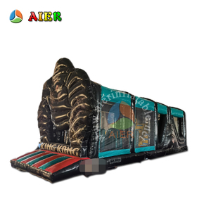 Parcours d'obstacles gonflable pour enfants, thème lutte contre les incendies, jeu gonflable d'extérieur Wipe Out - Product Image 1