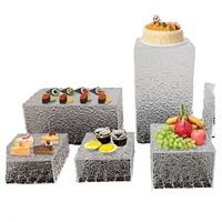 Acrylique recyclable pour un design moderne et luxueux, motif ondulé, texture pierre, pré-assemblé, pour événements, mariages, hôtels