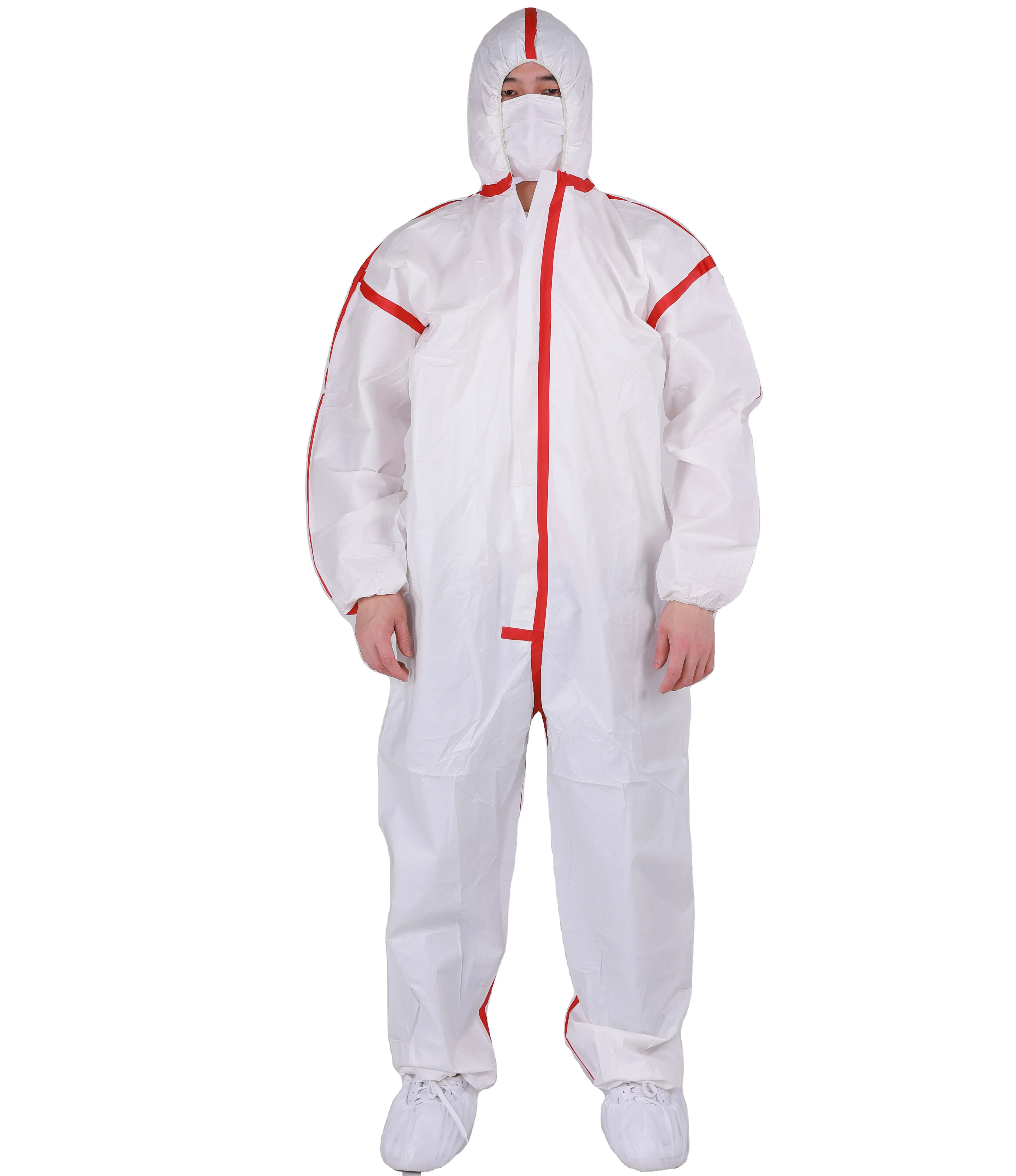 Factory Price safety coverall suit ppe working uniform suit SF microporous disposable coverall type5/6