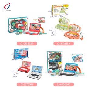 Chengji trẻ em vai trò chơi nhựa mô phỏng máy tính vải ứng dụng đồ chơi thiết lập sớm giáo dục Máy tính xách tay cho trẻ em - Product Image 5