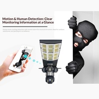 Cámara de Seguridad Solar IP66 ABS con 4G LTE y WiFi, 3 Lentes, para Exteriores, con Luz de Calle, Precio de Fábrica, Venta al Por Mayor B2B