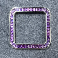 Jam Tangan Pria Custom Rainbow Baguette Diamond Berlapis Emas 18K Dial Persegi Romawi Baja Tahan Karat Iced Out Hip Hop
