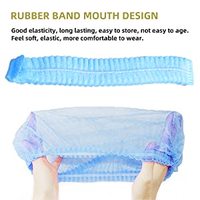 Gorro de redecilla desechable a precio bajo de fábrica, gorros bouffant no tejidos al por mayor