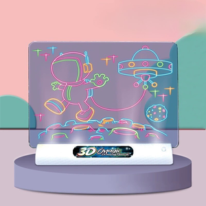 Tableau lumineux 3D magique, plastique moderne, personnalisé, coloré, pour dessin, traçage, kit de peinture, excellente idée cadeau pour les grands enfants, garçons et filles - Product Image 3