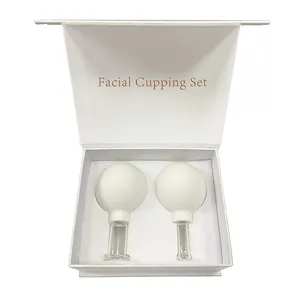 2PCS Vacuum White Cups Facial Cupping Set Lifting Skin Anti Cellulite Massage Tool Body Cupping Therapy Tool