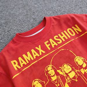 T-shirt long double couche en coton premium lavé et vieilli, personnalisé avec logo imprimé, écologique, de haute qualité, pour la vente en gros - Product Image 3