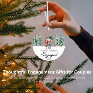 Engagement Gifts <b>Couple</b> 2024 <b>Ornaments</b> for <b>Couples</b> Christmas Engaged <b>Ornament</b> - Product Image 3