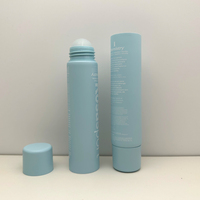 Flacon à bille bleu mat 50 ml 100 ml pour déodorant, contenant cosmétique, tube rond à bille