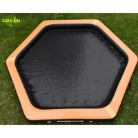 Grüne aufblasbare Liege für Garten, Seeufer, Strand und Reisen – aufblasbare Pool-Luftmatratze/Wasserhängematte