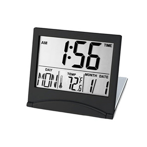 Ultra Thin Digital Alarm Clock Foldable Travel Desk Clock With Calendar And Temperature Display 13mm Thickness - Product Image 3