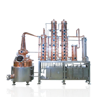 Alambique de Cobre Automático de 100L-300L, Accionado por Vapor, para la Destilación de Licores Artesanales