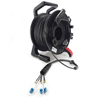 Bobine de câble à fibre optique tactique blindée rétractable portable avec prise de type européen, capacité de 100M-1000M, pour utilisation en télécommunications
