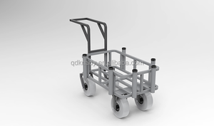Carrello da Pesca Pieghevole in Alluminio con Ruote Gonfiabili, Carrello da Spiaggia, Piattaforma Mobile, Contenitore con Capacità di Carico 100KG, Personalizzabile OEM - Product Image 5