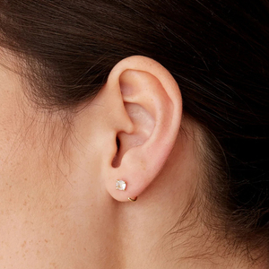 Aros en Forma de C CANNER, Aros con Circonitas, Aros Perforados, Joyería de Plata S925 para Mujeres y Niñas - Product Image 4