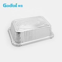 Barquette alimentaire rectangulaire jetable en aluminium de qualité alimentaire, idéale pour la cuisson et les plats à emporter – Nouveauté très demandée