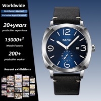 Montre Homme SKMEI 9305 à Finition Mate, Étanche 30M, à Quartz, avec Date, Idéale pour Soirées et Tenues Quotidiennes