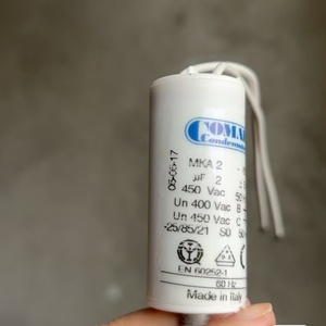 Condensador de Arranque de Motor AC Italiano COMAR MKA2-450 2UF 450V, 2UF 400V AC 25X57MM - Product Image 4