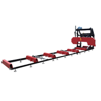 Scierie à rail modulaire, épaisseur maximale de la coupe de 760 mm, structure solide et tête de scie longue durée pour des performances durables