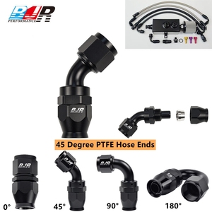 Nouveau connecteur femelle en aluminium AN3 haute performance BJR, extrémités <span class=keywords><strong>de</strong></span> <span class=keywords><strong>tuyau</strong></span> PTFE CNC à 45 degrés pour pièces <span class=keywords><strong>de</strong></span> modification automobile - Product Image 1