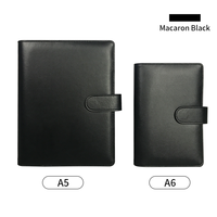 Portefeuille à feuilles mobiles en cuir pu, format promotionnel A5 A6, carnet de notes, planificateur quotidien, classeur de budget, journal personnel des étudiants