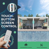 Robuste Motorisierte Aluminium-Pergola Wasserdichtes Bioklimatisches Lamellendach Pavillon Outdoor-Pergola für Gewerbliche Nutzung