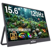 Écran d'extension pour ordinateur portable 15,6 pouces 2560x1440 2K QHD 120Hz IPS mat pour Macbook Switch PS5 Xbox
