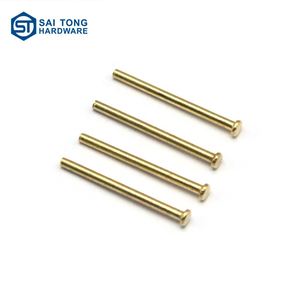 Rivets plats en laiton sur mesure du fabricant chinois, norme ISO, marque Saitong, spécifications personnalisables, finition brillante pour l'industrie - Product Image 5