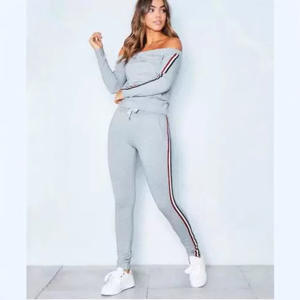 Ensemble de sport décontracté d'été pour <span class=keywords><strong>femme</strong></span>, pantalon ample en coton à manches longues, imprimé léopard, avec cordon de serrage - Product Image 2
