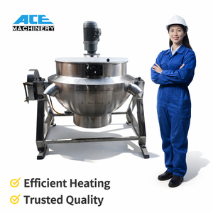 Automatic Stainless Steel Cooking Pot/ Horizontal Steam Jacketed Kettle/ Electric Stirring Cooking Kettle With Agitator - Product Image 4