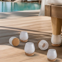 Protections de pieds de meubles en silicone anti-rayures, patins en feutre, capuchons cylindriques pour usage intérieur et extérieur
