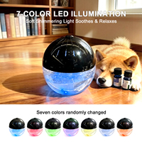 Diffuseur d'arômes électrique portable, lumières LED 7 couleurs, réglable, utilisation en intérieur et en extérieur, plastique, huile essentielle, garantie 1 an, grand modèle