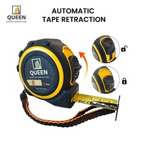 Ruban à mesurer LINYI QUEEN 5m, lame de 25mm, précision de classe II, revêtement en caoutchouc, coque en ABS, outil de mesure