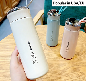 Botella de Agua de Viaje de Borosilicato Esmerilado con Logo Personalizado 2025 y Cuerda a Precio Económico Cristalería para Beber - Product Image 3