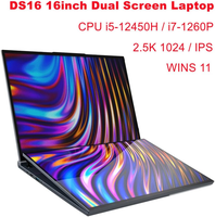 Ordinateur portable à double écran Intel Core I5 12450H tactile 16"+16" Double écran tactile 64 Go+4 To Ordinateur de bureau professionnel Neuf