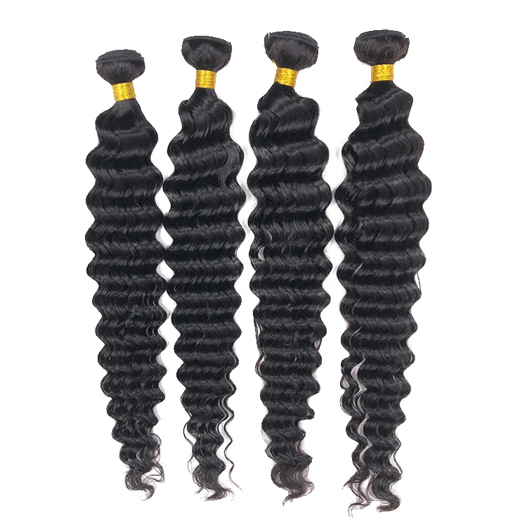 Wholesale Unprocessed Raw Brazilian Virgin Natural Color Human Hair Bundles Cuticle Aligned Deep Wave Brazilian Hair