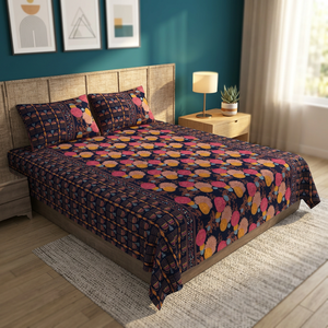 Rangbirangi Bedding Set Floral Discharge Print <b>Quilt</b> Cover Set Red <b>Bedspread</b> Pillow Covers for Bedroom Home Use - Product Image 3