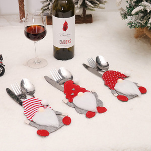 クリスマスナイフフォークカトラリー食器ホルダーポケットポーチキャンディーバッグクリスマスパーティークリスマスカトラリーカバー装飾 - Product Image 2