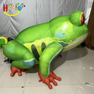 Modèle animal de dessin animé de grenouille gonflable de ballon de grenouille d'explosion verte mignonne avec des yeux exorbités - Product Image 6