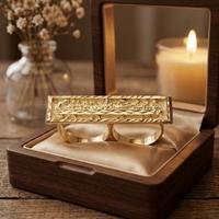 Bague Pharaon en laiton plaqué or JXX Jewelry, taille ajustable, style hip-hop, unisexe