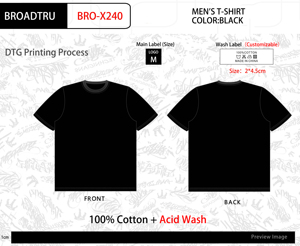 T-shirt en coton délavé style rétro américain, motif dessin animé, marque Dropkick Murphys, manches courtes, impression numérique directe - Product Image 4