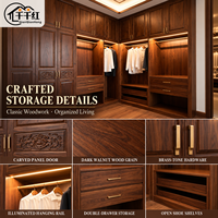 Armoire ouverte simple et moderne, dressing, meuble de rangement, taille personnalisée, plan d'aménagement complet pour projets de chambre et de dressing