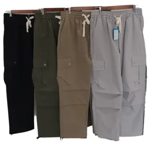 Hot Sale Breathable 100% Polyester Fibre Little Oxford Men's Pants Knit Pants MYK24-9865