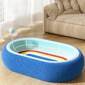 Grosir penggaruk kucing 3-in-1 untuk kucing dalam ruangan melindungi furnitur kucing bantalan goresan kardus dengan mainan bola - Product Image 4