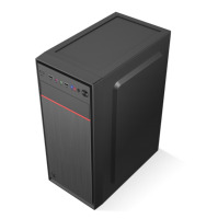 Boîtier de bureau ATX Mid Tower durable en SPCC de 0,4 mm avec 7 emplacements, GPU de 305 mm, 3 SSD, ports USB, port audio, ventilateur et support 5,25 pouces