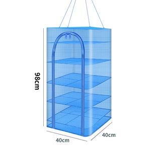 Multifunctional Fish Drying <strong>Net</strong> Cover Foldable Anti-Fly Thickened Monofilament <strong>Nylon</strong> <strong>Mesh</strong> Knotless Drying Cage Vegetables - Product Image 6