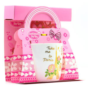 Conception personnalisée de logo Acceptation production unique Paris <span class=keywords><strong>Tour</strong></span> Eiffel Tasse en céramique colorée pour la Saint Valentin coffret cadeau - Product Image 2