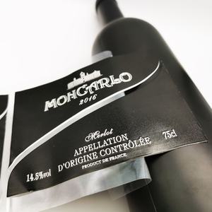 Etiquetas Adhesivas Personalizadas con Relieve 2020, Impresión UV, Resistentes al Agua, Forma Redonda, para Botellas de Vino, Bebidas, Café y Té - Product Image 1